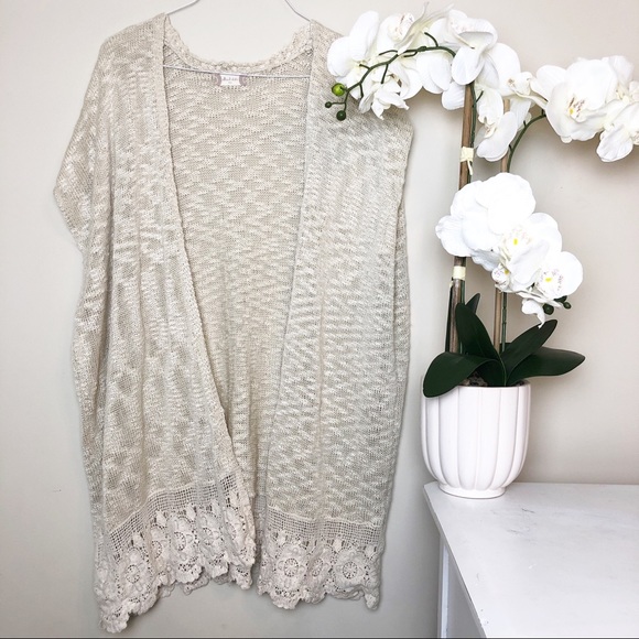 Altar'd State Jackets & Blazers - Altar’d State | Chunky Knit Oatmeal Vest Med Large